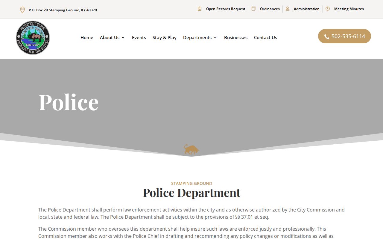 Stamping Ground Police arrest records source in Scott County